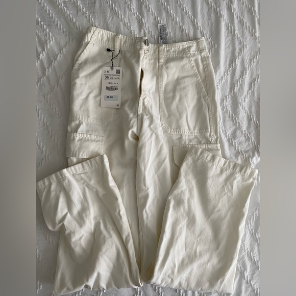 Zara Pants & Jumpsuits Trf Straight Cargo Pants Poshmark